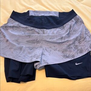 Nike Women's Marble Blue Athletic Shorts